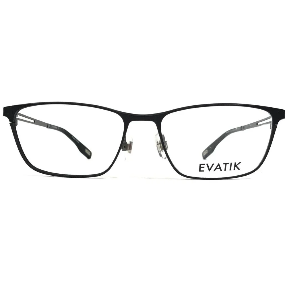 Evatik Eyeglasses Frames 9185 col.M103 Black Grey Rectangular Full Rim 56-17-145